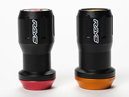 RAYS FORMULA SERIES FORMULA NUT (FN-II) SET ALUMINUM CAP-TAPER PART ORANGE M12X1.5 FOR  7414-ORANGE-M12-1-5