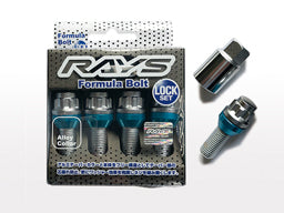 RAYS FORMULA SERIES FORMULA LOCK BOLT SET CHROME PLATED M12X1.5 NECK LENGTH 28MM FOR  7414-CHROME-M12-1-5-28mm