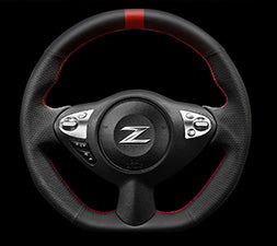 KENSTYLE STEERING WHEEL BLACK LEATHER RED LINE FOR  NB01