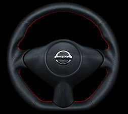 KENSTYLE STEERING WHEEL BLACK LEATHER RED LINE FOR  NB01