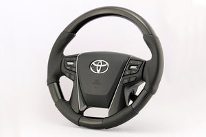 KENSTYLE STEERING WHEEL B-TYPE BLACK WOOD GRAIN LEATHER COMBINATION FOR  TB01