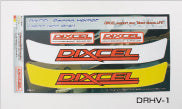 DIXCEL STICKER ARAI HELMET VISOR STICKER DRHV-1 [Compatibility List in Desc.]