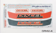 DIXCEL STICKER ARAI HELMET VISOR STICKER DRHV-4 [Compatibility List in Desc.]