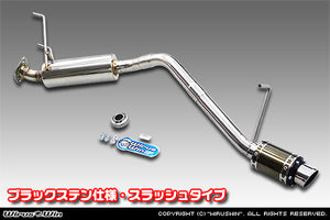 WIRUS WIN D-PRIME MUFFLER EXHAUST BLACK STAINLESS STEEL SPECIFICATION SLASH TYPE FOR DAIHATSU HIJET TRUCK V-S100P V-S100C V-S100CT V-S110P V-S110C V-S110CT EF-NS EF-GS WIRUS-WIN-00029