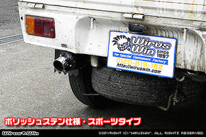 WIRUS WIN D-PRIME MUFFLER EXHAUST POLISH STAINLESS STEEL SPECIFICATION SPORTS TYPE FOR DAIHATSU HIJET TRUCK V-S100P V-S100C V-S100CT V-S110P V-S110C V-S110CT EF-NS EF-GS WIRUS-WIN-00033