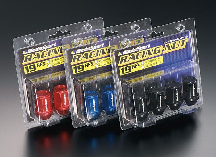 WEDS WEDSSPORT RACING SHORT NUTS 19HEX M12xP1.25 BLUE 4pc 52328