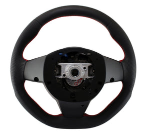 KENSTYLE STEERING WHEEL B-TYPE ALL BLACK LEATHER RED STITCH FOR  ZB01