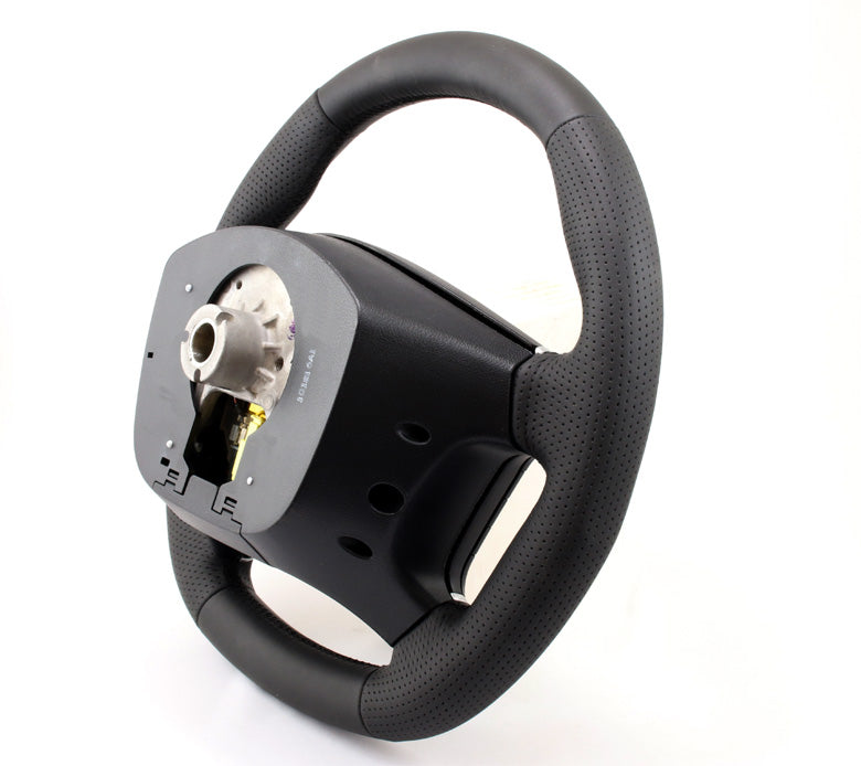 KENSTYLE STEERING WHEEL A-TYPE BLACK LEATHER RED STITCH FOR  XA01