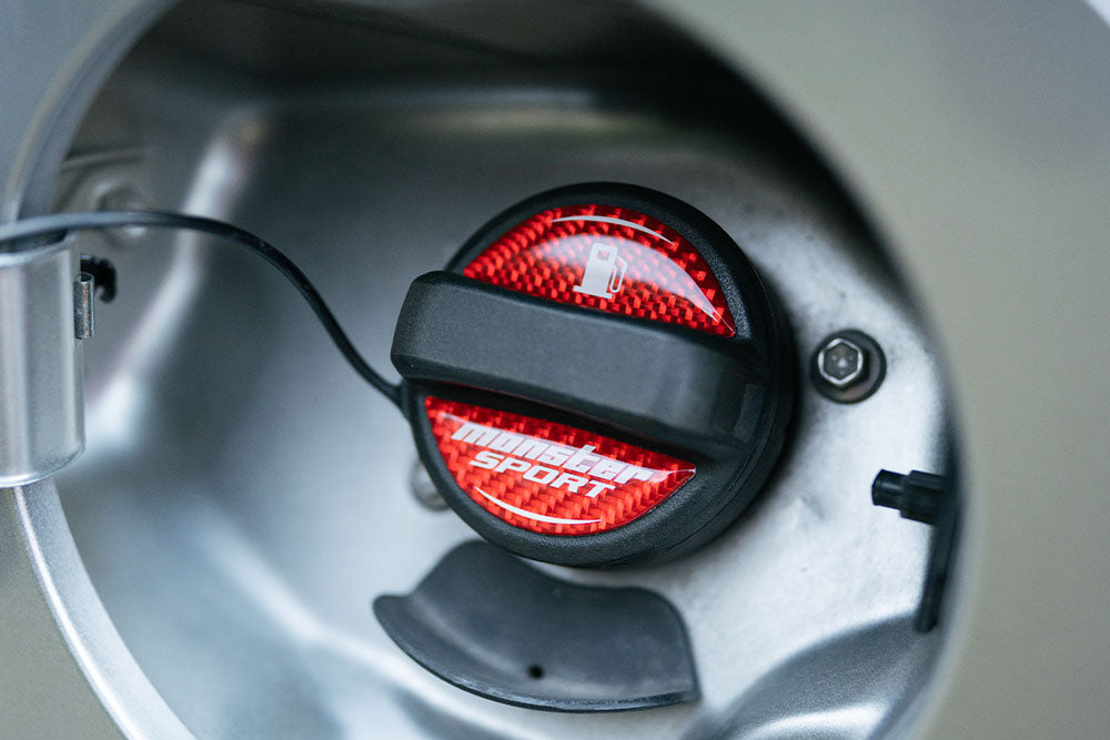 MONSTER SPORT FUEL CAP GARNISH CARBON STYLE FOR  896519-0000MR