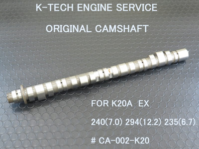K-TECH ENGINE SERVICE ORIGINAL CAMSHAFT K20A EXAUST FOR HONDA CIVIC CA-002-K20
