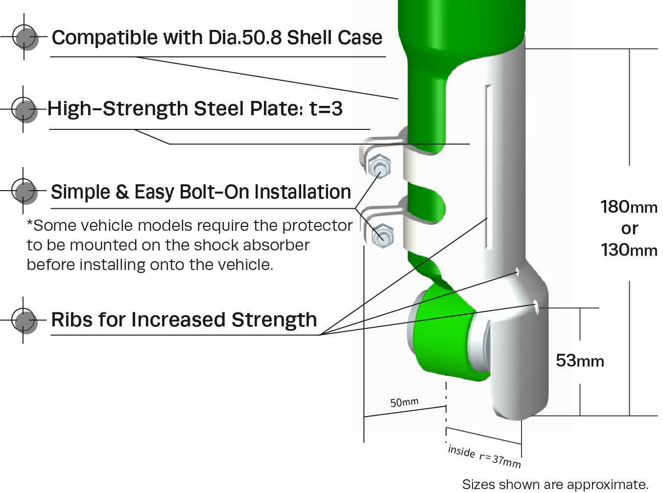 TEIN SHOCK ABSORBER PROTECTOR FOR FORD EVEREST UA SPK01-L1300