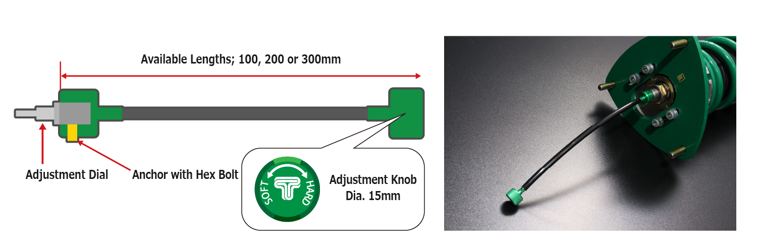 TEIN FLEXIBLE CONTROLLER 300mm FLK01-AA300