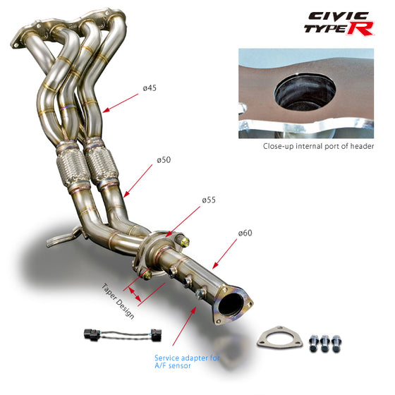 TODA RACING Exhaust Manifold 4-2-1 SUS  For CIVIC TypeR K20A 18100-FD2-00J