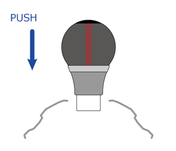 AUTOEXE SHIFT KNOB AT STRAIGHT TYPE FOR A1350B-03 - Black Hawk Japan
