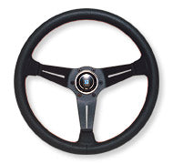 NARDI CLASSIC LEATHER LINE SPORTS TYPE A PERFORATED LEATHER RED STITCH 330MM STEERING WHEEL N005