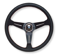 NARDI CLASSIC LEATHER LINE SPORTS TYPE A PERFORATED LEATHER RED STITCH 360MM STEERING WHEEL N750
