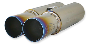 REINHARD CANNONBALL DOUBLE MUFFLER SEMI TITANIUM EXHAUST FOR NISSAN SKYLINE ECR33TB RB25DET RH-2217TI