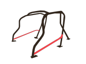 SAITO ROLLCAGE SIDE BAR FOR SUBARU IMPREZA GC8 4DR