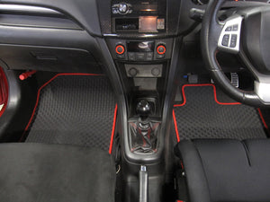 R'S RACING SERVICE RACING FLOOR MAT RUBBER TYPE RED ZC33S FRONT 2 PIECE SET FOR SUZUKI SWIFT SPORTS ZC33S ZC13S AP-115R33F-CVT