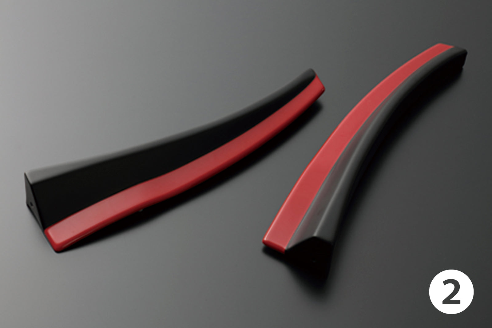 MAX ORIDO FRONT LIP SPOILER END FIN RED  For TOYOTA FT86 ZN6 FA20 AKE-025-C7P-MB