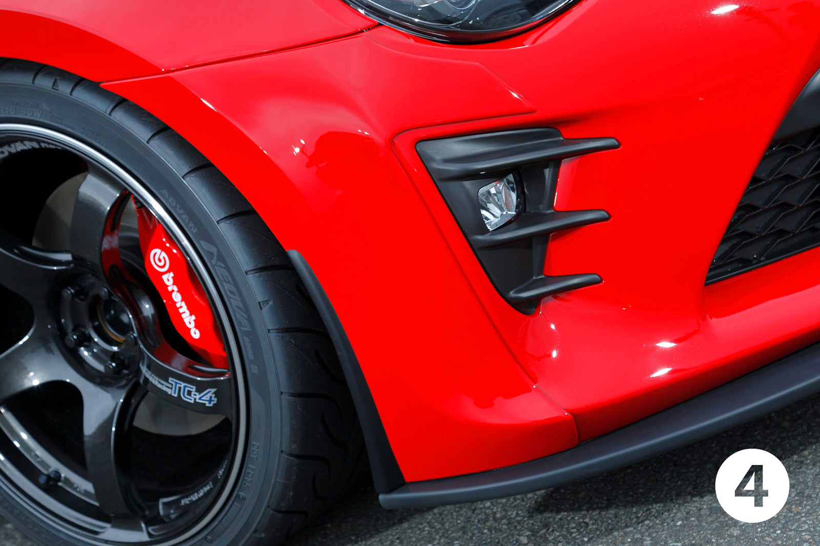 MAX ORIDO FRONT BUMPER SIDE GARNISH GRAY  For TOYOTA FT86 ZN6 FA20 AKE-020Z-PBA-MB