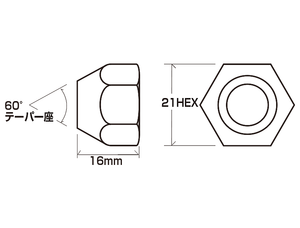 YOKOHAMA WHEEL NUT M12X1.25P WHEEL NUT ZINC PLATING 4PCS FOR  Z2166