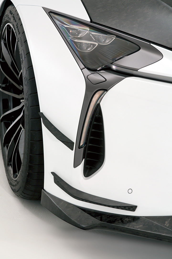 VARIS MAGNUM OPUS DOUBLE CANARDS FOR STOCK BUMPER CARBON FOR LEXUS LC USC10 VALE-010