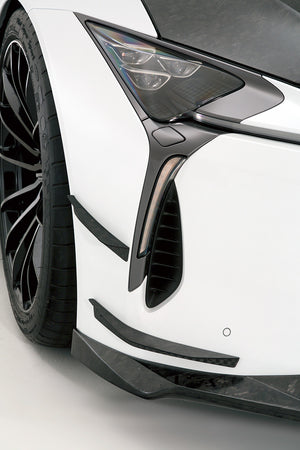 VARIS MAGNUM OPUS DOUBLE CANARDS FOR STOCK BUMPER CARBON FOR LEXUS LC USC10 VALE-010