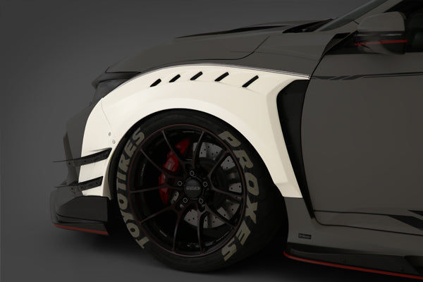 VARIS WIDE BODY KIT FRONT WIDE FENDER LR 4PCS FRP FOR HONDA CIVIC TYPE R FK8 VAHO-036