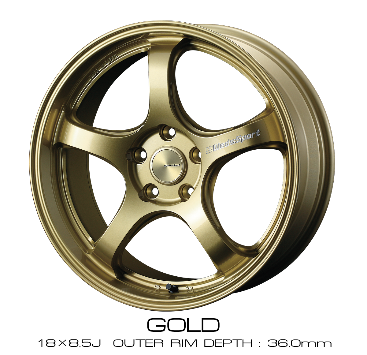 WEDS WEDSSPORT RN-05M 18×7.5J 45 5x114.3 GOLD