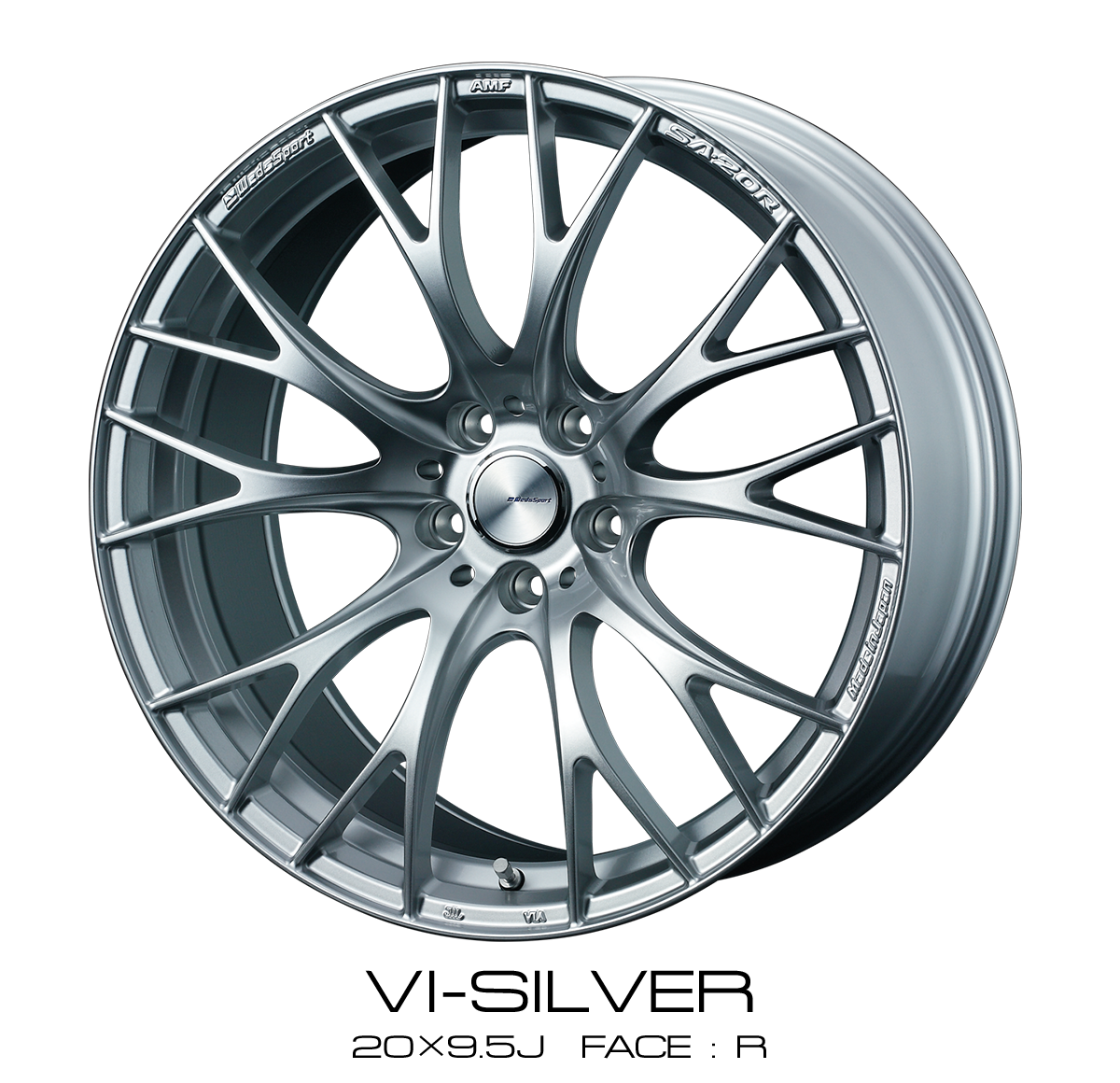 WEDS WEDSSPORT SA-20R 20×8.5J 38 5x114.3 VI-SILVER