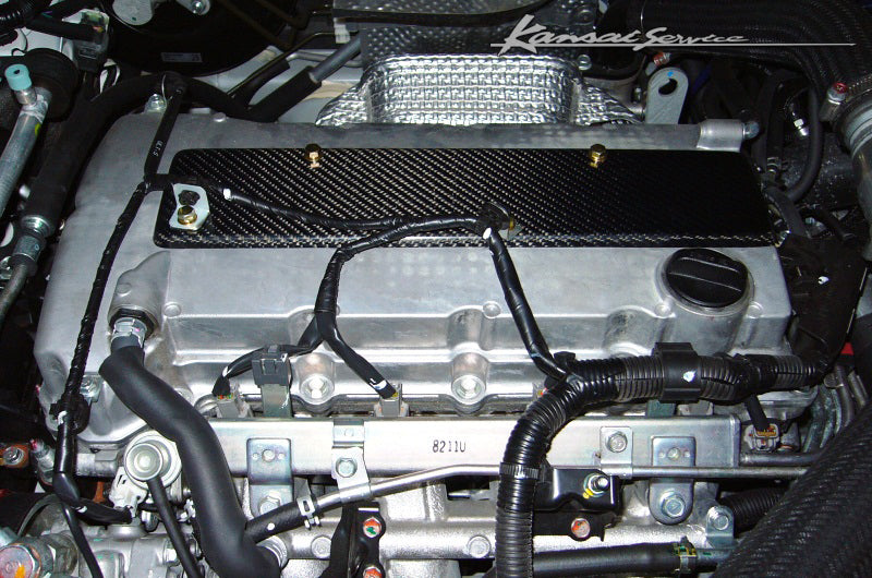 KANSAI SERVICE CARBON PLUG COVER FOR MITSUBISHI LANCER EVOLUTION X CZ4A KRM026