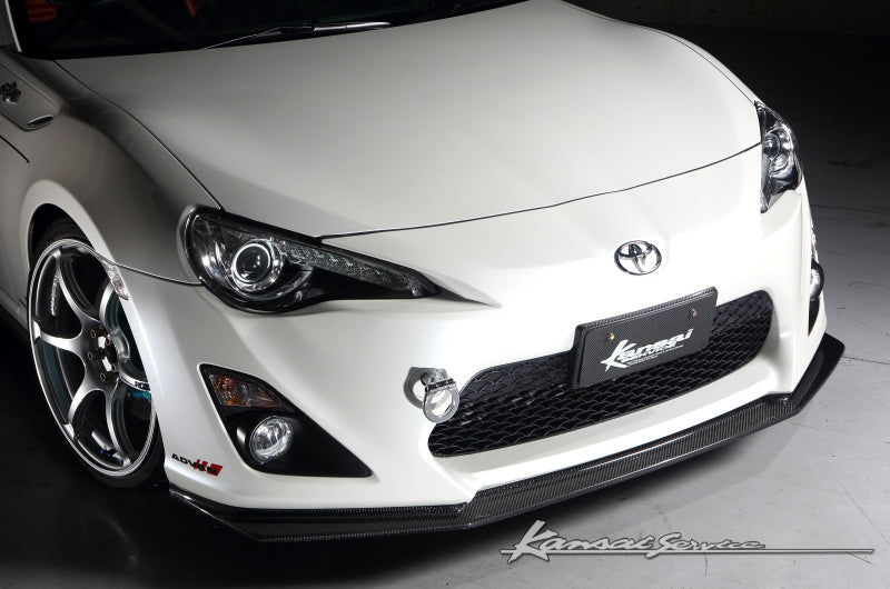 KANSAI SERVICE CARBON FRONT LIP FOR TOYOTA 86 ZN6 KAT604 - Black