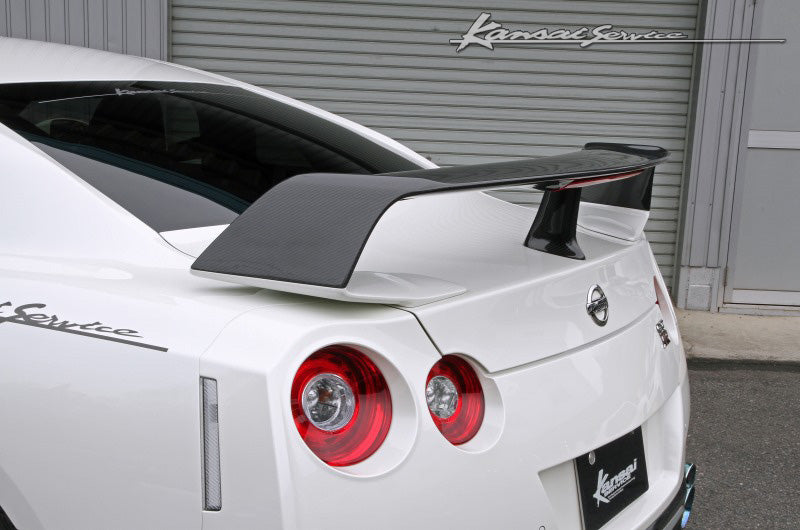 KANSAI SERVICE CARBON HIGH MOUNT REAR SPOILER FOR NISSAN GT-R 2007-2010 KAN112