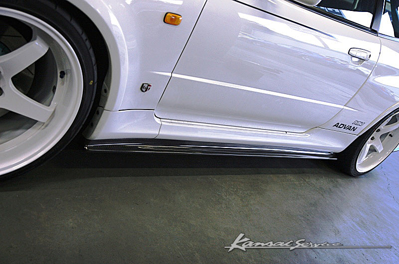 KANSAI SERVICE CARBON SIDE STEP FOR NISSAN SKYLINE GT-R BNR34 KAN065