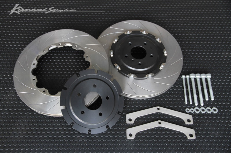 KANSAI SERVICE FRONT BRAKE ROTOR SLIT TYPE FOR NISSAN GT-R R35 KBN021B