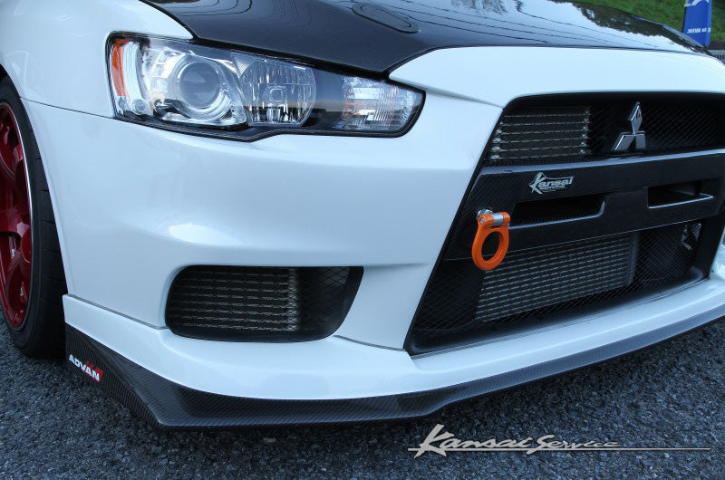 KANSAI SERVICE FOLDABLE REAR TOW HOOK CHROME FOR MITSUBISHI LANCER EVOLUTION X CZ4A KHM112C