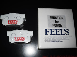 FEEL'S HONDA TWINCAM BRAKE PADS (RACING) REAR FOR HONDA CIVIC FN2 TYPE R EURO Feels-00339