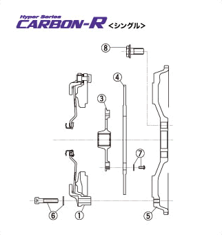 EXEDY CARBON-R SCREW SET  For HONDA Civic, Integra B type engine  SS01