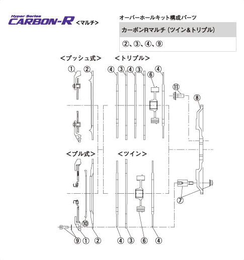 EXEDY CARBON-R D.BOSS SET  For NISSAN Silvia S13 DB02