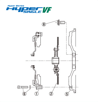EXEDY HYPER SINGLE VF BOLT SET  For MITSUBISHI Lancer Evo. 4-9 CN9A CP9A CT9A W BS11