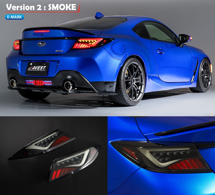 AVEST FULL LED TAIL LIGHT SMOKE VERSION 2 FOR TOYOTA GR86 ZD8 SUBARU BRZ ZD8 SB2003-E-SBCCR