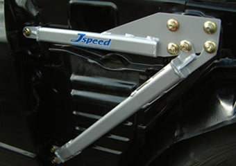 J-SPEED STRUT SIDE TOWER BAR SUPER SUJIGANEKUN FOR NISSAN SKYLINE GT-R R32 GTS J-SPEED-00009 - Black Hawk Japan