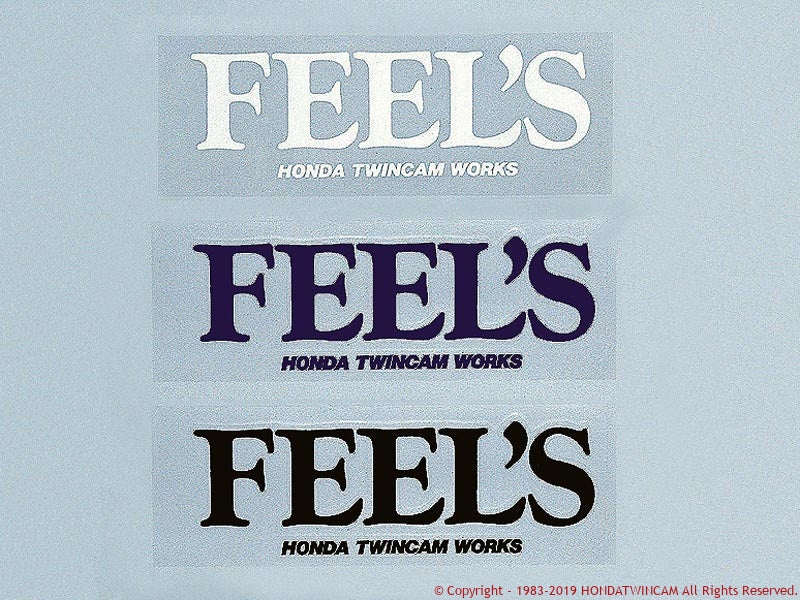 FEEL'S HONDA TWINCAM STICKER BLACK S 45x135mm CHARACTER-FREE FOR  Feels-00750