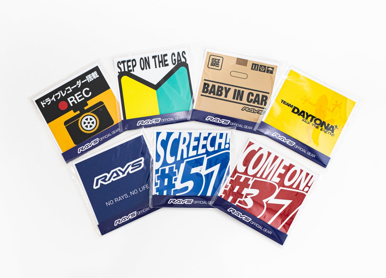 RAYS OFFICIAL GEAR STICKER 2023MODEL NO RAYS NO LIFE NO34 100X100MM 7404-STICKER-2023-NO34