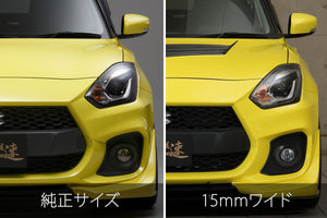 CHARGE SPEED 15MM WIDE FRONT FENDER WITH DUCT FRP FOR SUZUKI SWIFT SPORT ZC33S CAHRGESPEED-00012