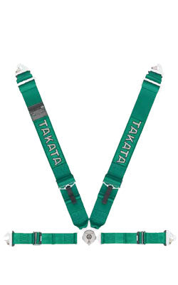 TAKATA RACE SERIES RACING HARNESS 4P SEAT BELT RACE 4N SNAP GREEN RH 71500-H2