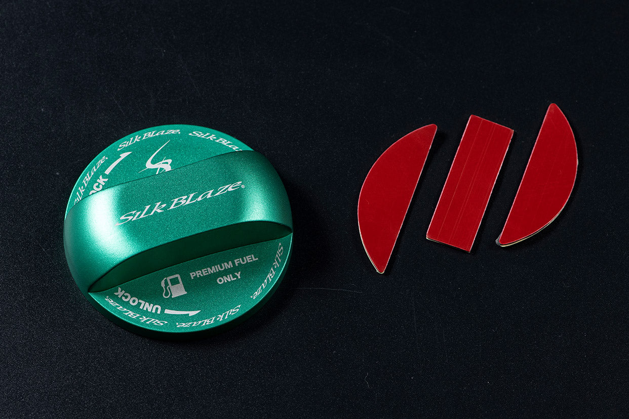 K'SPEC SILKBLAZE SPORTS FUEL CAP COVER GREEN FOR NISSAN SB-FCC-026