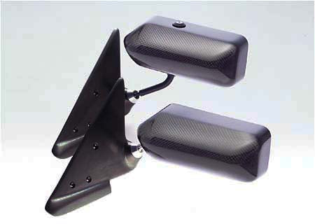 CRAFT SQUARE TOURING COMPETITION MIRROR TRIANGULAR CORNER MOUNT BLUE MIRROR FOR NISSAN SILVIA S15 TCA-F-S15-BLUE-LENS