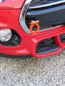 KAWAI WORKS FRONT TYPE FOLDABLE TOW HOOK FOR MINI F55 56 IM1010-RFF-88 - Black Hawk Japan